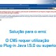 O CNS requer utilização do Plug-in Java 1.5.0 ou superior