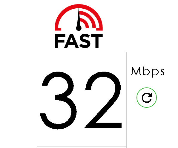 Medidor de velocidade da Netflix Fast.com